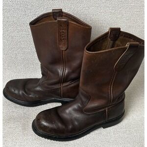 Red Wing Boots Mens 7.5 Pecos Brown Leather Pull On Work USA 2413-05